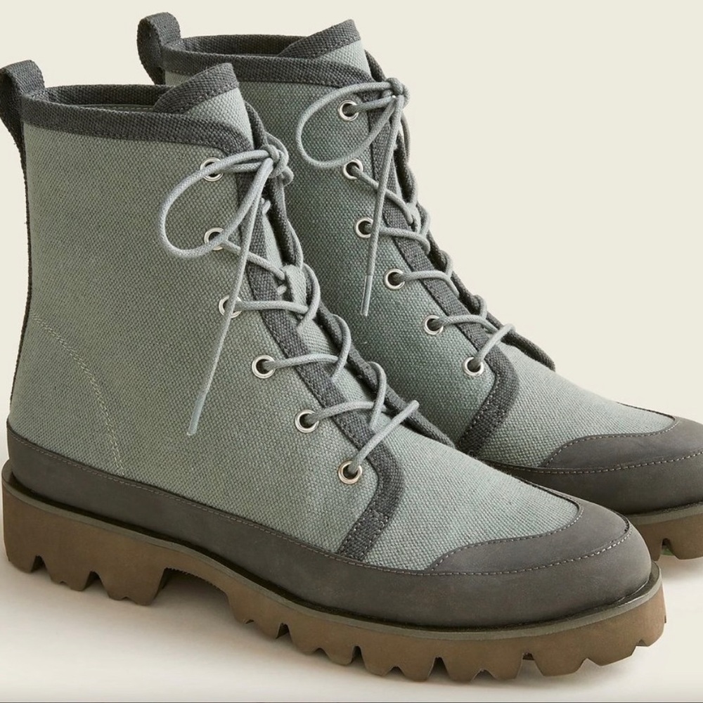JCrew Canvas Combat Boots